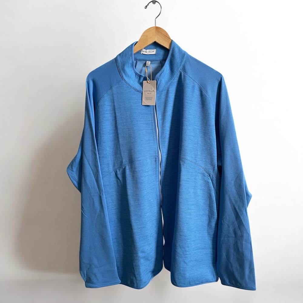 Peter Millar Crown Sport XXL Vista Hybrid Full Zip Jacket Liberty Blue NWT $175